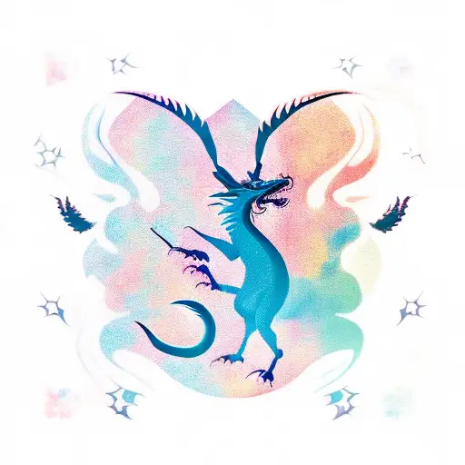 Sagittarius Silhouette Vs Dragon