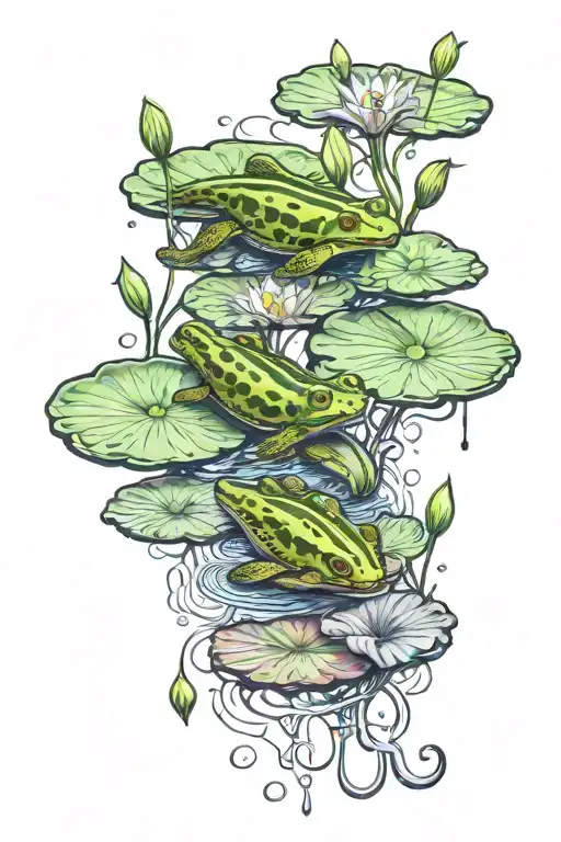 Tadpoles And Lily Pads Masculine