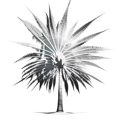 Very Tall Palm Tree Cannabis