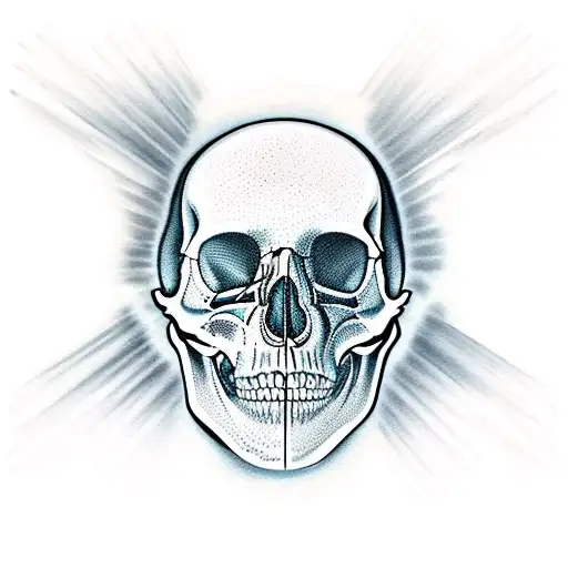 Anatomical Skull With Halo
