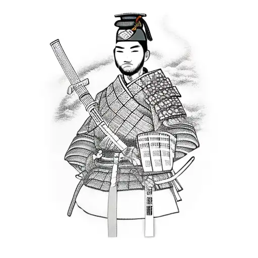 Samurai Mount Fuji Soldier Katana