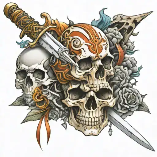 Warrior Sword And Skull