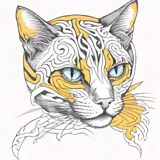 Cybersigilism Cat Curled