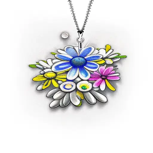 Daisy And Pearl Necklace