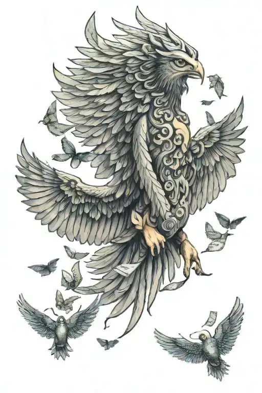 Money With Wings Spread Wide Open Wings