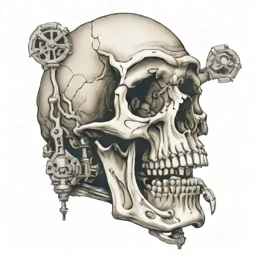 Skeleton Holding An Empty Hour Up To Its Face