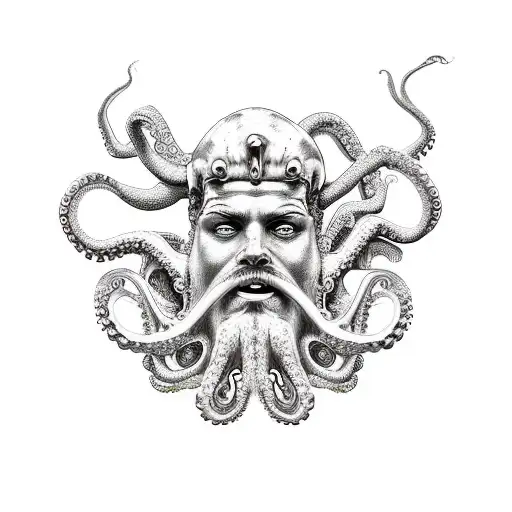 Poseidon With An Octopus Beard