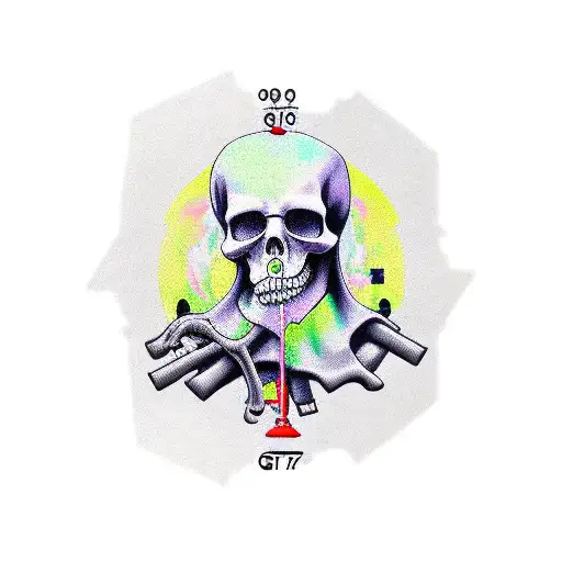 Grim Reaper With Clock In His Hand