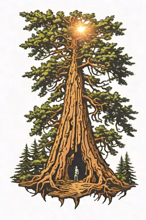 Redwood Forest Looking Up From Ground