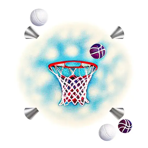 A Basketball Hoop With The Number 20 As The Net And The Word 'Believe' Written On The Backboard