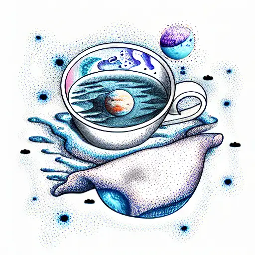 Cup Of Water Made Out Of The Moons Refletion