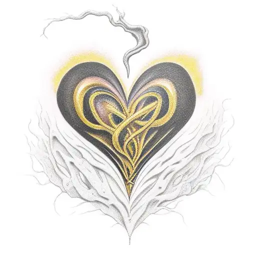 Black And Gold Bleeding Heart