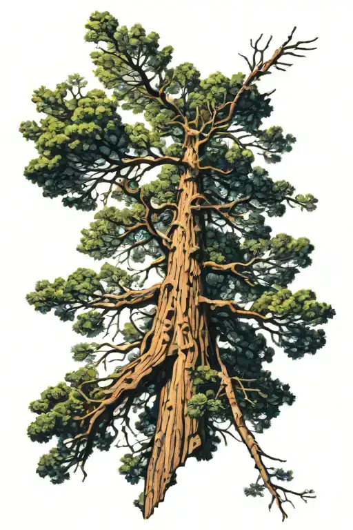 Redwood Forest Looking Up From Ground