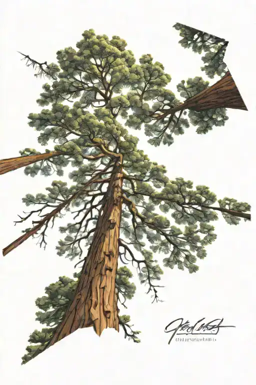 Redwood Forest Looking Up From Ground