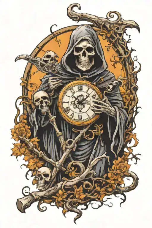 Grimreaper With Clock