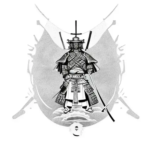 Hands Together Praying Samurai In Dragon Armour