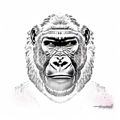 Gorilla In Gladiator Helmet