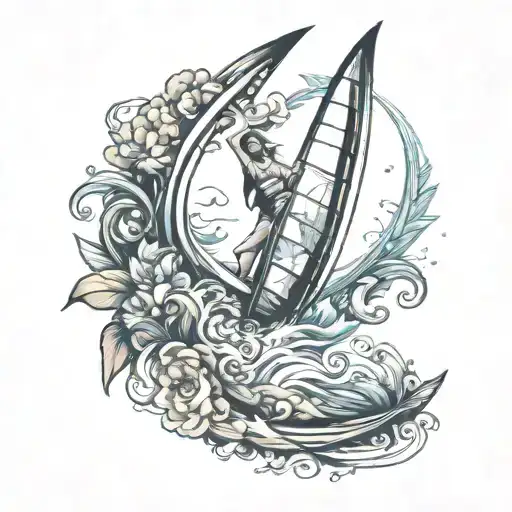 Windsurfer Queen Crown Made