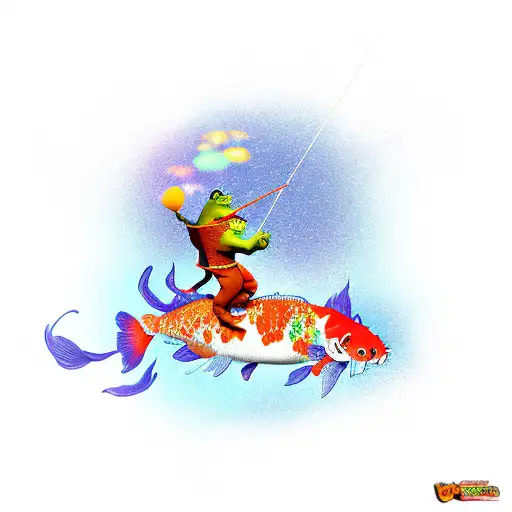 Shrek Riding A Koi Fish