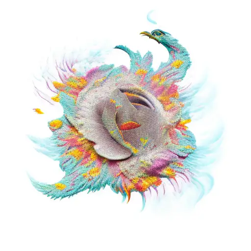 Phoenix Shedding Flowers