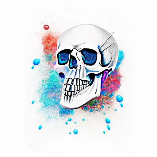 Skull Water Clock Memento Mori