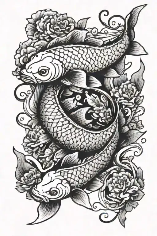 Koi Fish With World War 2