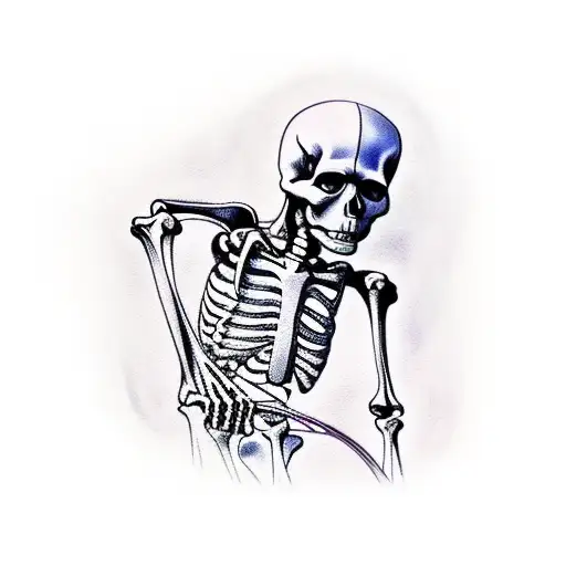 Skeleton Riding A Bike