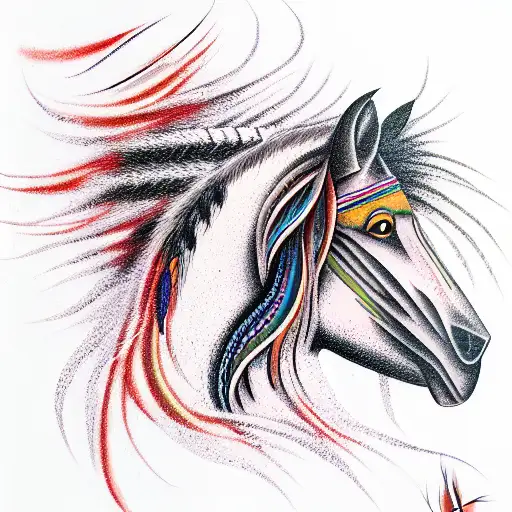 Native American Art Horses