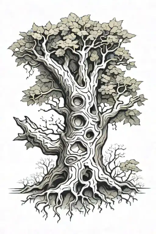 Tree And The Bark Is A Women Body