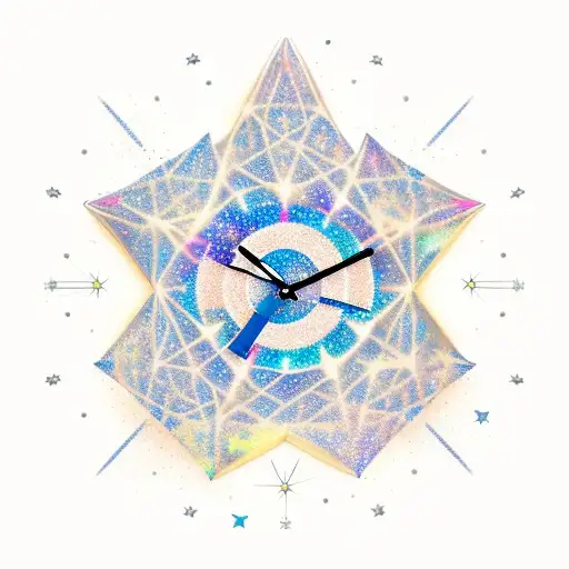 A Constellation Of Stars Forming The Shape Of A Clock