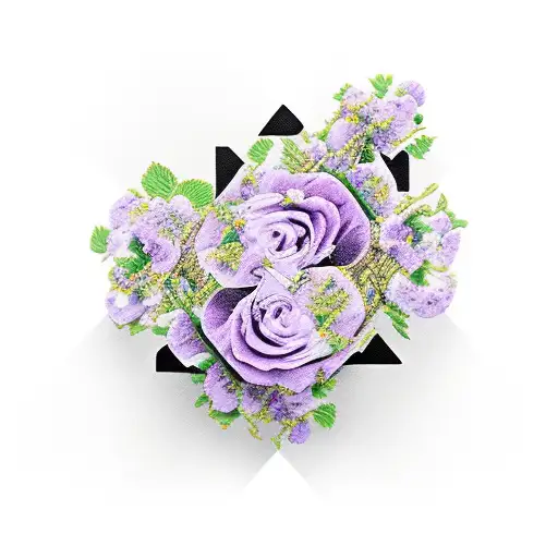 Purple Flowers Brazilian Jiu Jitsu Black Women
