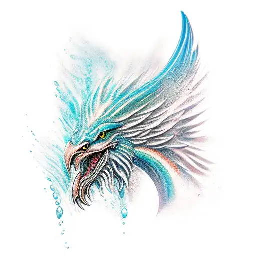 Water Mixed With The Mythical Creature The Griffin