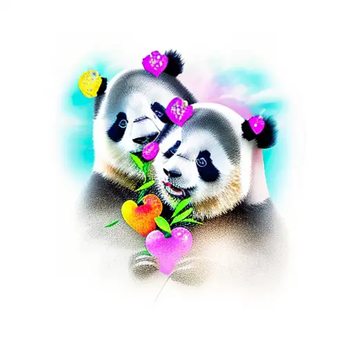 2 Panda In Love