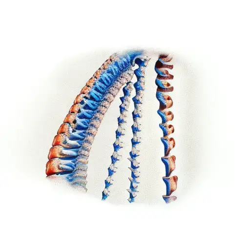 Spine With Blue Spinal Cord