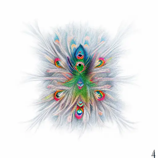 Colourful Symmetrical Peacock