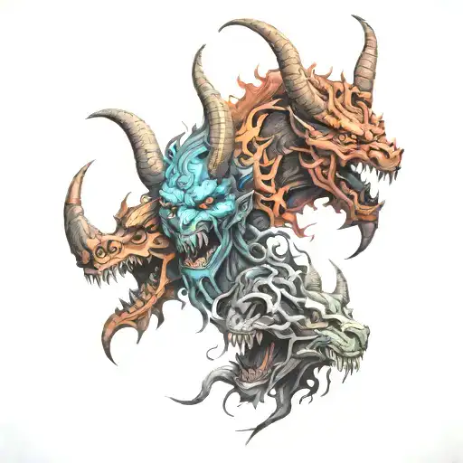 Multiple Different Demons Spliting Off Of The Demon King