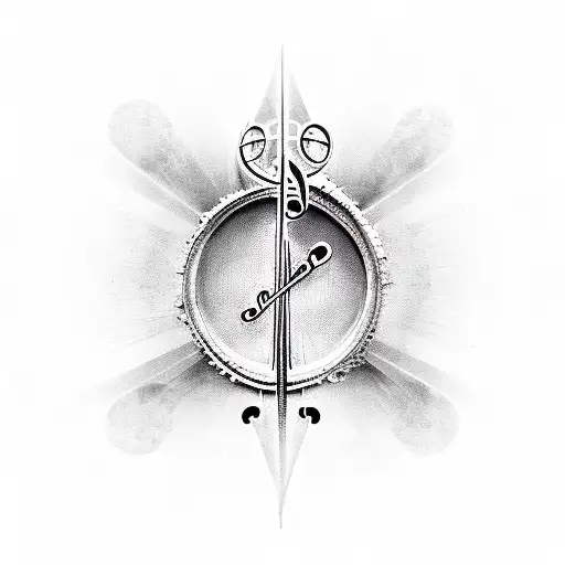 A Gothic-inspired Music Note With A Hidden Occult Symbol