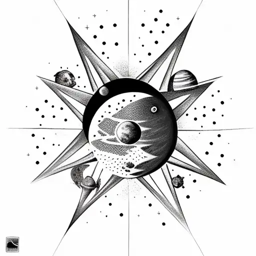 Stars And Planets Black And White