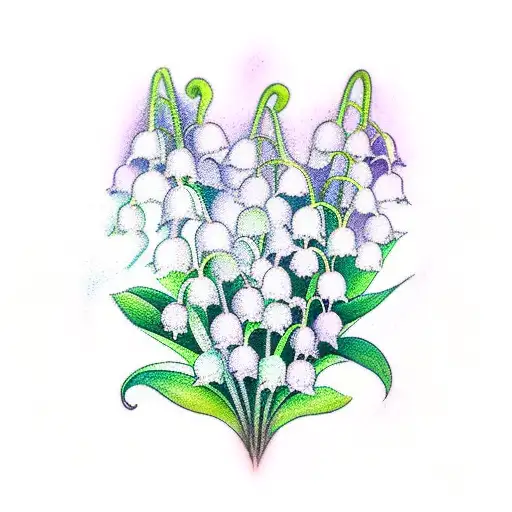Lily Of The Valley And Larkspur
