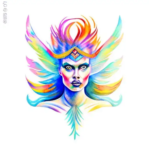 Watercolor Goddess Phoenix
