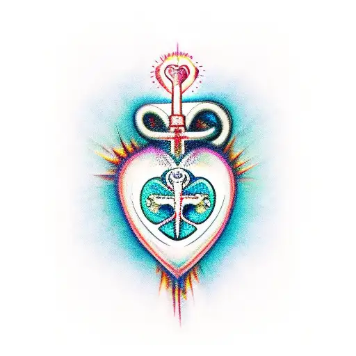 Rosary And Sacred Heart