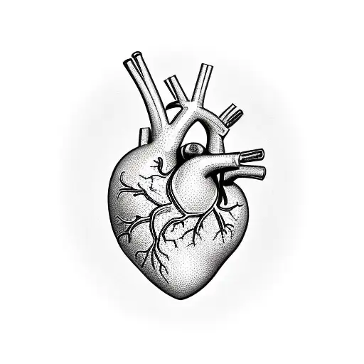 A Fisioterapeuta Symbol Incorporated Into A Detailed Anatomical Heart Design