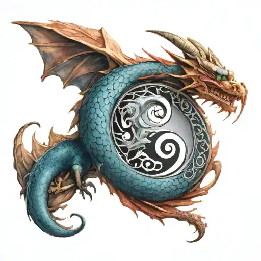 Dragon And Yinyang