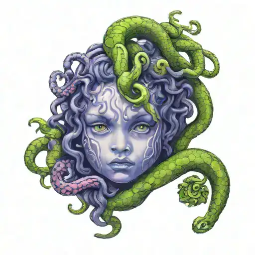 Child Medusa Head With Little Snake Heads