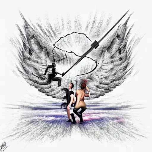 Fight In Heaven Between Good And Evil