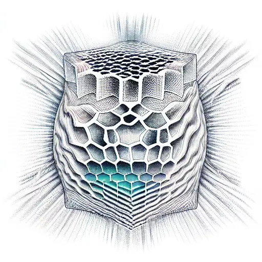 Honeycomb Sleeve With Light Shading On One Side For A 3D Effect