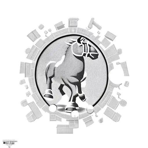 Trojan Horse With A Football Ball And Holding Beer