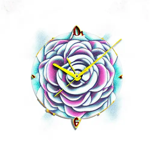 Dragon Rose Clock Lightning With Pinup