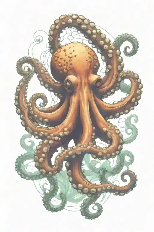 Octopus Scientist With Molecular Biology Inspired