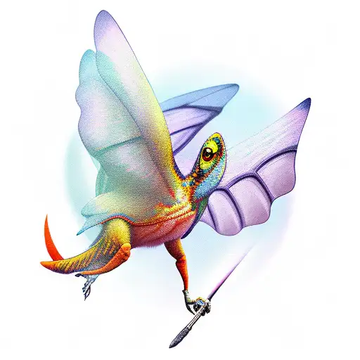 Evolution Of Butterfly Wing Into Pterodactyl Into Bird Into Ai Bird Creature